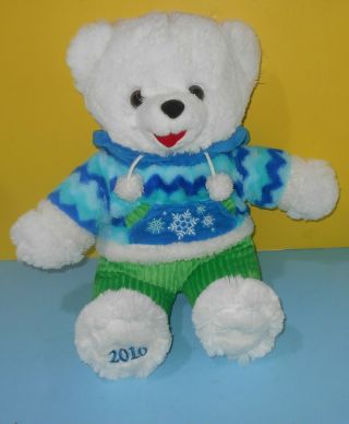 Dan Dee 2016 Plush Christmas Snowflake Teddy Bear Boy 16” Green Pants Blue Shirt