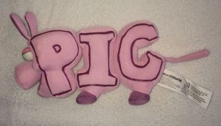 Word World Plush Magnetic Stuffed Toy Pig Pink P I G Pull Apart Build Words