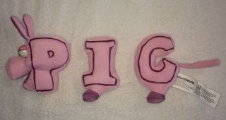 Word World Plush Magnetic Stuffed Toy PIG Pink P I G Pull Apart Build Words 2