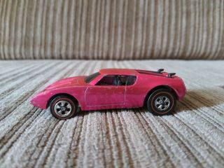 Hot Wheels Amx/2 Amx 2 Redlines Pink Usa 1970 Rl