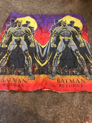 Rare Vintage Batman Returns Sleeping Bag 1992 Dc Comics