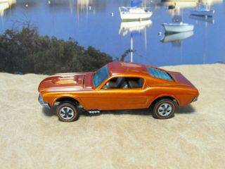 Hot Wheels Redline Custom Mustang,  Orange Spectraflame,  Lovered Window