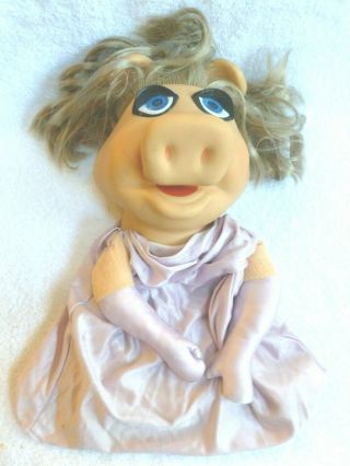 Vintage 1978 Fisher Price Muppets Miss Piggy 855 Hand Puppet W/vinyl Head