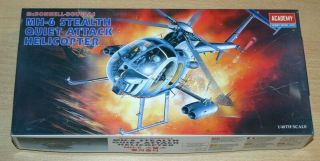 40 - 1691 Academy 1/48th Scale Bell Mh - 6 Stealth Helicopter Plastic Model Kit