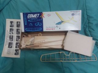 Vintage Comet Sparky Model Airplane 32 " Wingspan Kit 3408