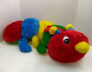 Dan Dee Caterpillar Large Plush Collectors Choice 32 " Long Animal Pillow Rainbow