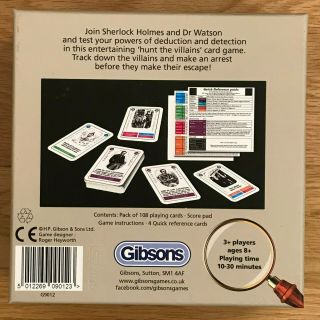 SHERLOCK HOLMES THE CARD GAME by Gibson Games UK - ONCE 2
