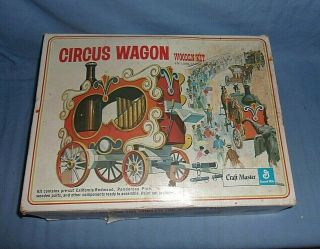 Vintage Craft Master Circus Wagon Wooden Model Kit Started 1971