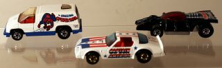 Dte 3 1979 Hot Wheels Bw Hereos Captain America & (2) Spider - Man