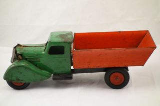 Vintage Kingsbury Wyandotte Dump Truck Pressed Steel Toy