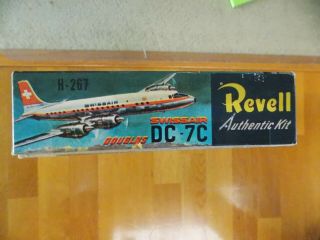 Revell Re - issue Douglas DC - 7C in Swiss Air Livery issued in 1997 in 1/122nd scal 3