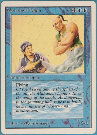 Mahamoti Djinn Unlimited Heavily Pld Blue Rare Magic Card (id 98673) Abugames