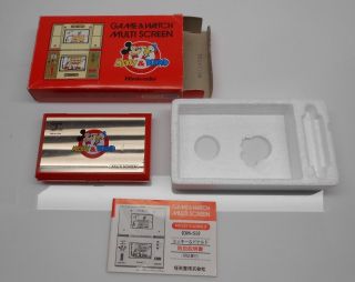 1982 Vintage Nintendo Game & Watch Mickey & Donald Multi Screen Game Retro 14e