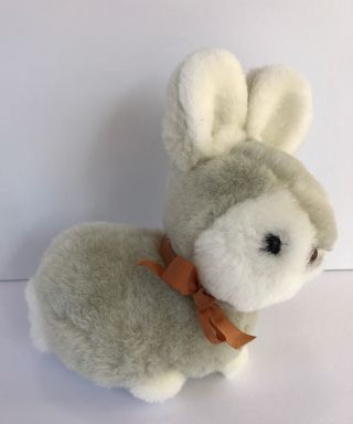 Vintage 1989 Kuny Corp Grey White Bunny Rabbit Plush Adorable Easter Plush