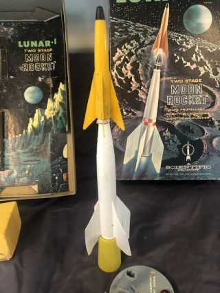 Vintage 1960s Scientific Products Lunar 1 Two Stage Rocket Kit 2