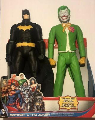 Huge 20 Inch Tall Batman & The Joker Action Figures