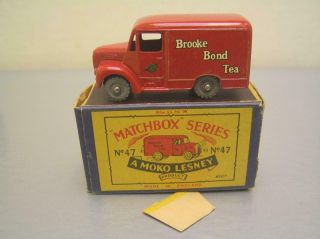 Matchbox Moko Lesney 47 1 Ton Trojan Van Brooke Bond Tea Made In England Nmib