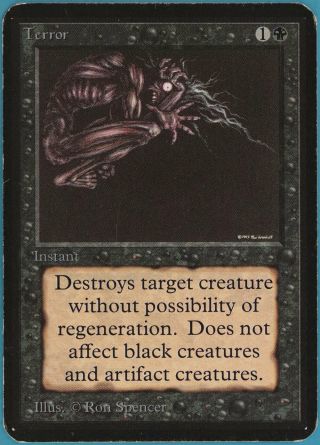 Terror Alpha Pld - Sp Black Common Magic The Gathering Card (id 93235) Abugames