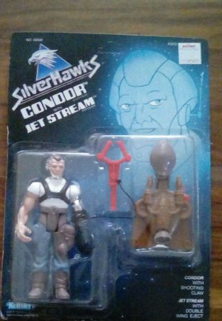 Silverhawks Action Figure Toy Kenner Moc 1987 Condor Jet Stream Silver Unpunched