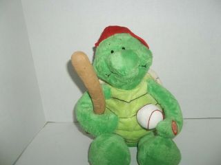 First & Main Singing Slow Moe Joe Baseball Turtle Plush 11 " Tall