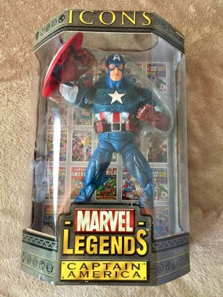 Marvel Legends Captain America Icon Collectable Figure 12” By Toy Biz