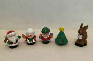 Vintage Fisher Price Little People Santa Claus & Mrs.  Claus Toys