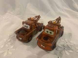 2 Disney Pixar Cars Mater The Tow Truck Series 1mattel Die - Cast Toy Car