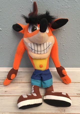 2001 Universal Studios 11 " Crash Bandicoot Play By Play Plush Toy