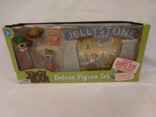 Yogi Bear Jellystone Park Deluxe Figure Set Bonus Dvd 3 Episodes Shippi