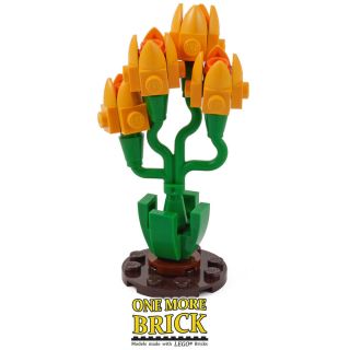 Lego Flowers - Yellow Tulips / Daffodils.  Great Gift.  Custom Kit