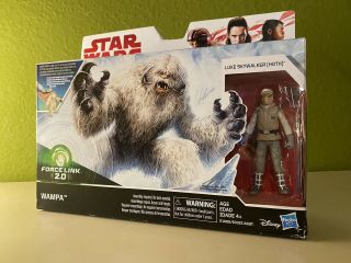Star Wars Force Link 2.  0 Wampa & Luke Skywalker Hoth Disney Hasbro New/unopened