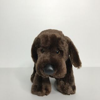 Ganz Webkinz Chocolate Lab Puppy Dog Plush Stuffed Animal Beanie 9 " Long No Code