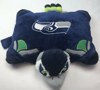 Nfl Seattle Seahawks My Pillow Pets Blue Hawks Stuffed Plush Soft 18 " 21 "