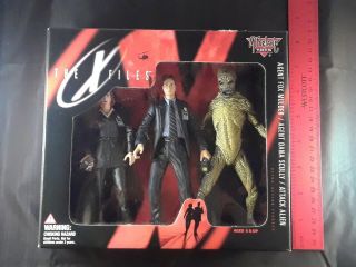 1998 Mcfarlane Toys The X Files Mulder Scully & Attack Alien Action Figurenmisb