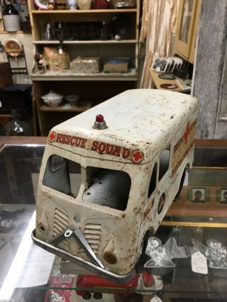 Vintage Tonka Fire Dept Rescue Squad Metro Van No.  5,  Circa 1956 - 1957