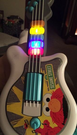 Sesame Street Elmo Guitar Lets Rock By Hasbro 2010 Musical Light - up Keys Guitar 3