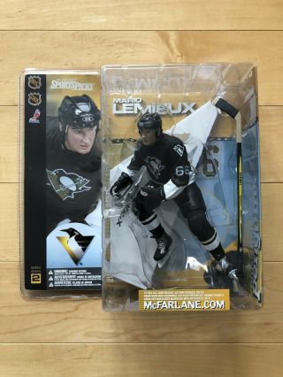 Mcfarlane 2001 Mario Lemieux Nhl Series 2 Pittsburgh Penguins Black Jersey