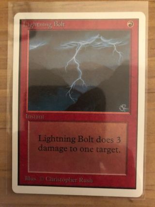 1x Unlimited Lightning Bolt - Mtg Unlimited - Near