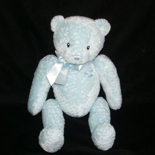 Gund Blue My First Teddy Bear 5835 Plush Satin Bow 14 "