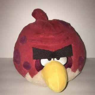 Angry Birds Terence Plush Red Bird With Spots 8” No Sound Embroidered Rovio