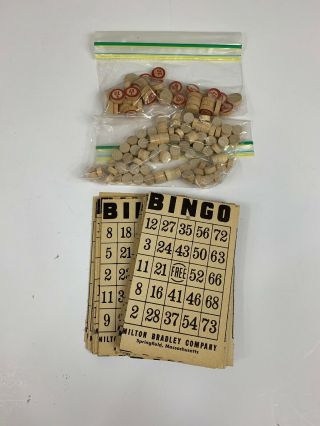 33 Vintage Bingo Cards Milton Bradley 1960 Cardboard Crafts Mb