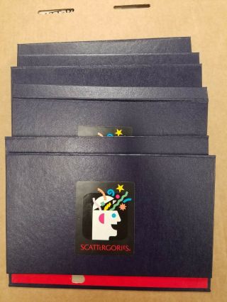 1988 Scattergories Replacement Game Piece/part - Set Of 6 Folders