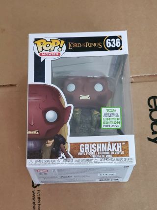 Funko Pop Movies Eccc Lord Of The Rings Grisnakh Spring Convention Exclusive