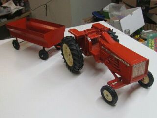 Allis Chalmers 190 Toy Farm Tractor With Wagon,  By Ertl 1/16th Scale,