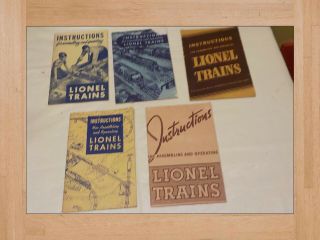 5 Very Rare 1940s 1950s Lionel Train Operating Instruction Books