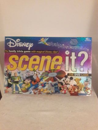 Scene It? Disney Edition Dvd Board Game By Mattel Games 2004.  Complete