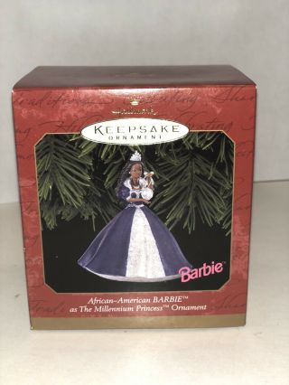 African - American Barbie 1999 Hallmark Keepsake Christmas Ornament