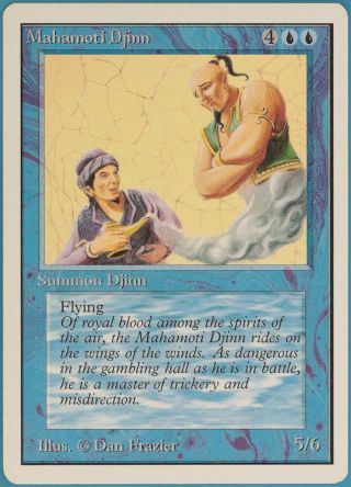 Mahamoti Djinn Unlimited Pld - Sp Blue Rare Magic Gathering Card (37229) Abugames