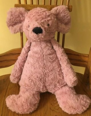 Hard To Find Jellycat Marcella Mouse Pink/mauve/dusty Rose Plush Toy