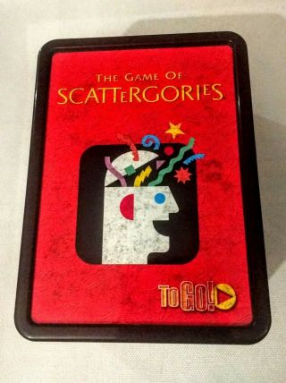 The Game of Scattergories To GO Parker Brothers Travel Game LN Complete 2